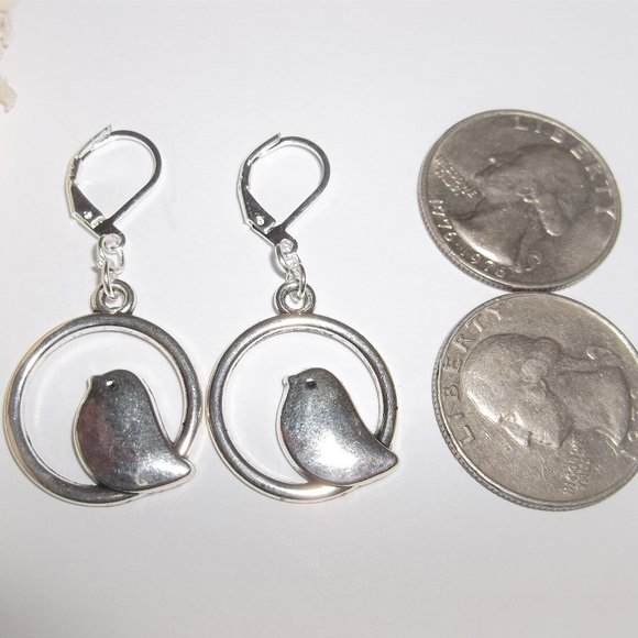Earring, Bird Earring, Silver Bird Earring, Bird Jewelry, Earring Set, NWT D057 - Picture 3 of 9